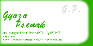 gyozo psenak business card